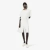 Runway-Poloshirt-Kleid mit Plissee und Stickerei