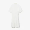 Runway-Poloshirt-Kleid mit Plissee und Stickerei