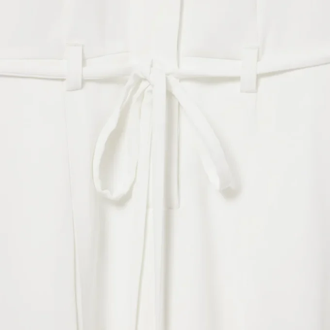 Runway-Poloshirt-Kleid mit Plissee und Stickerei