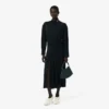 Runway-Poloshirt-Maxikleid mit Plissee