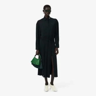 Runway-Poloshirt-Maxikleid mit Plissee