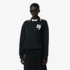 Runway-Poloshirt mit Kragenabzeichen-Akzent-Sweatshirt