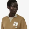 Runway-Poloshirt mit Kragenabzeichen-Akzent-Sweatshirt