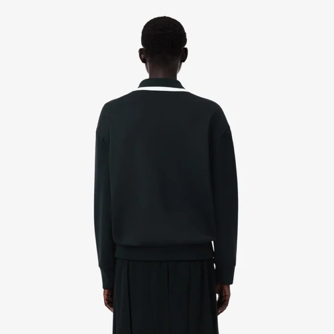 Runway-Poloshirt mit Kragenabzeichen-Akzent-Sweatshirt