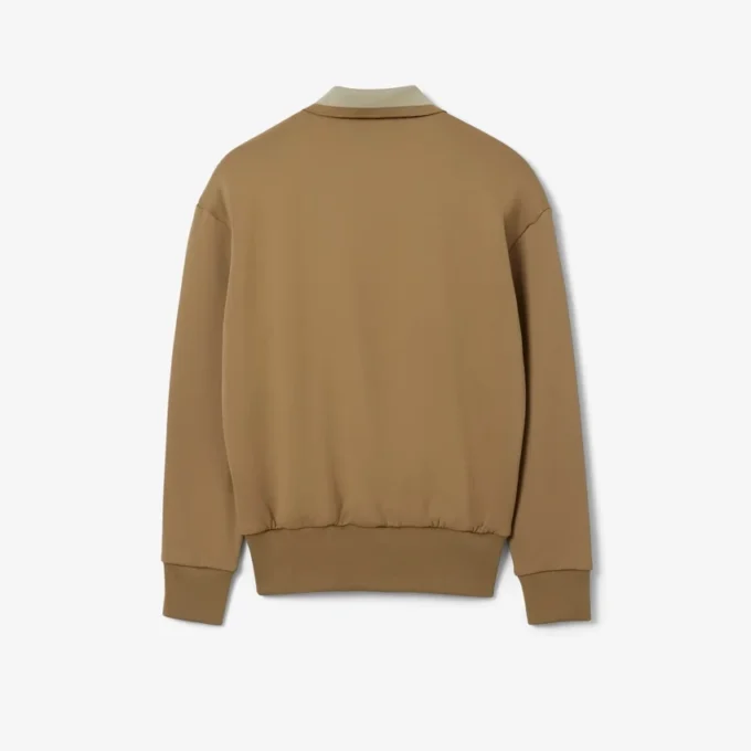 Runway-Poloshirt mit Kragenabzeichen-Akzent-Sweatshirt
