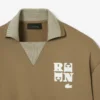 Runway-Poloshirt mit Kragenabzeichen-Akzent-Sweatshirt