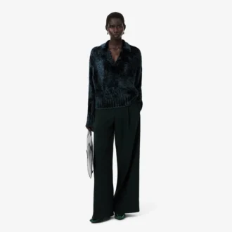 Runway-Poloshirt mit Velours-Kragen