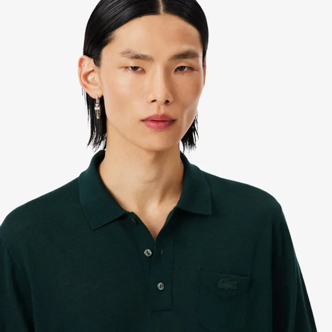 Runway-Pullover aus Merinowolle mit Polokragen