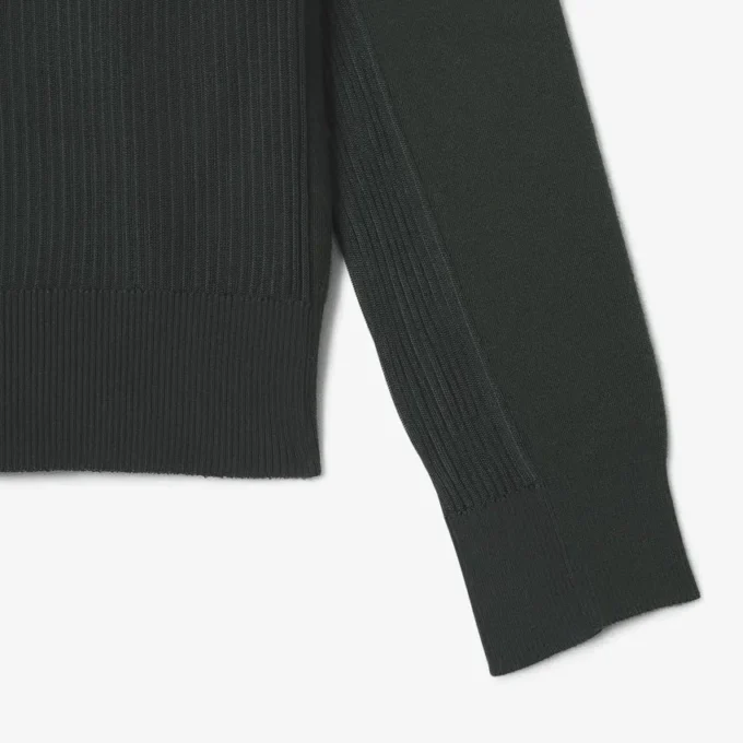 Runway-Pullover aus Wollmischung mit Poloshirt-Kragen