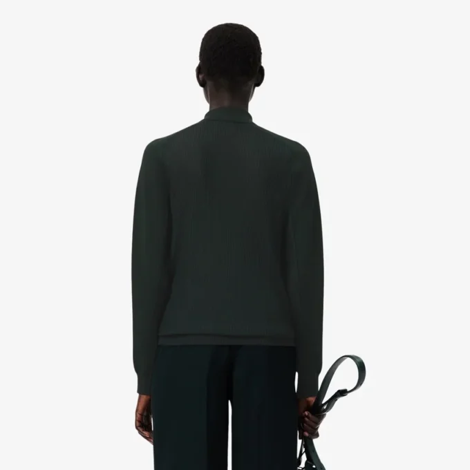 Runway-Pullover aus Wollmischung mit Poloshirt-Kragen