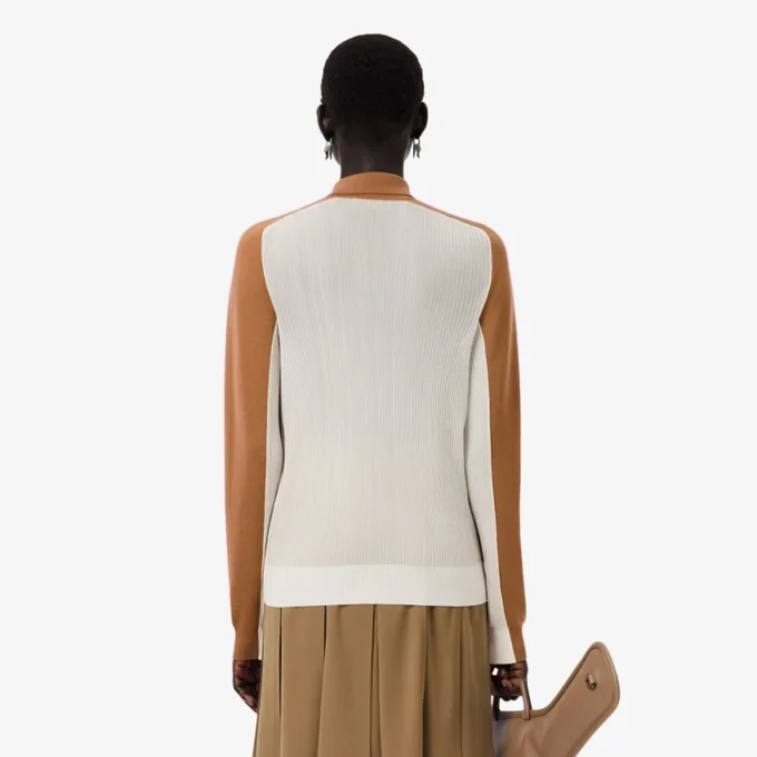 Runway-Pullover aus Wollmischung mit Poloshirt-Kragen