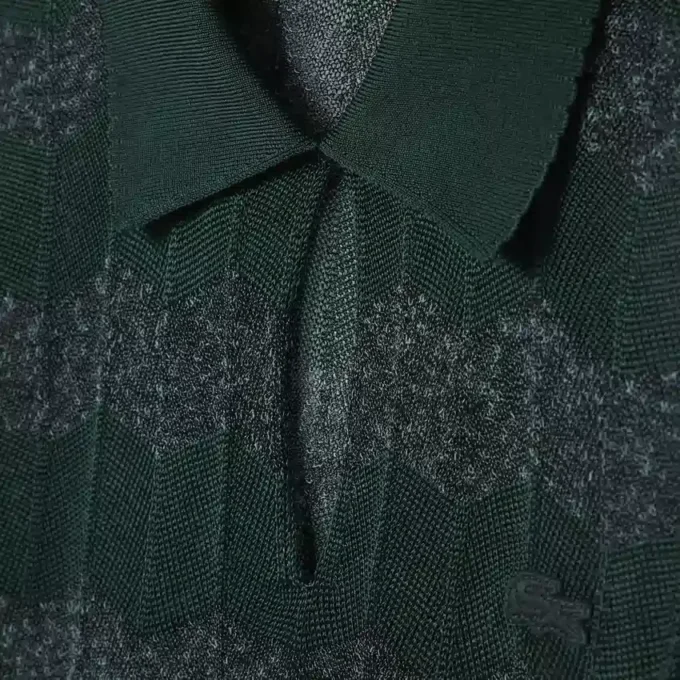 Runway-Pullover mit Polo-Kragen aus Pointelle