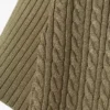 Runway-Pullover mit Zopfmuster und Poloshirt-Kragen
