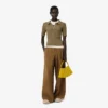 Runway-Pullover mit Zopfmuster und Poloshirt-Kragen