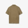 Runway-Pullover mit Zopfmuster und Poloshirt-Kragen