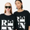 Runway Satin T-Shirt mit Grafik