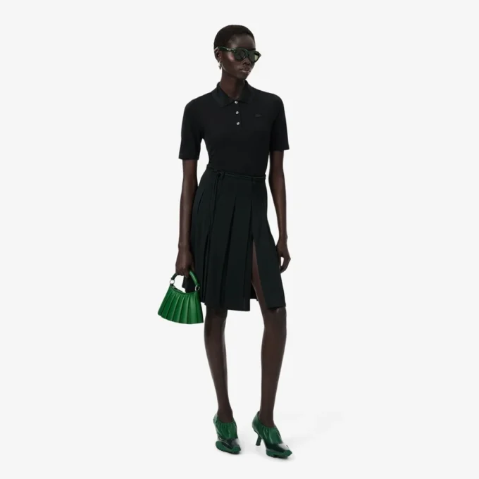 Runway Slim Fit Seiden-Mini-Piqua-Poloshirt