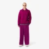 Runway Slub-Wolle-Hose mit weitem Schnitt