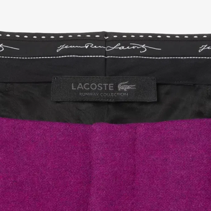Runway Slub-Wolle-Hose mit weitem Schnitt