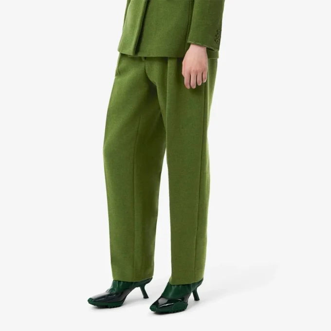 Runway Straight Fit Slub-Wollhose