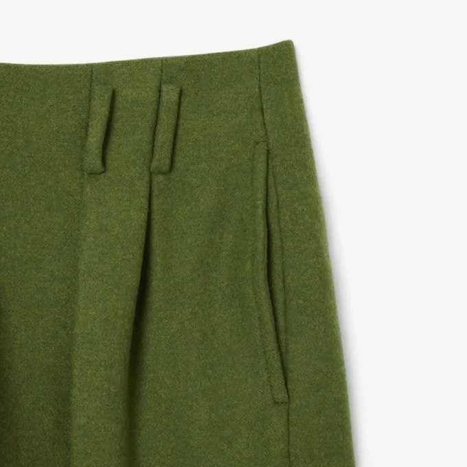 Runway Straight Fit Slub-Wollhose