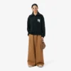 Runway-Sweatshirt mit hohem Kragen, Reißverschluss und Emblem