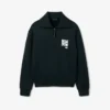 Runway-Sweatshirt mit hohem Kragen, Reißverschluss und Emblem