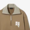Runway-Sweatshirt mit hohem Kragen, Reißverschluss und Emblem