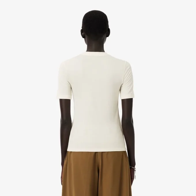 Runway-T-Shirt aus Seide mit Grafikprint