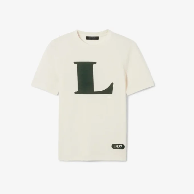 Runway-T-Shirt aus Seide mit Grafikprint