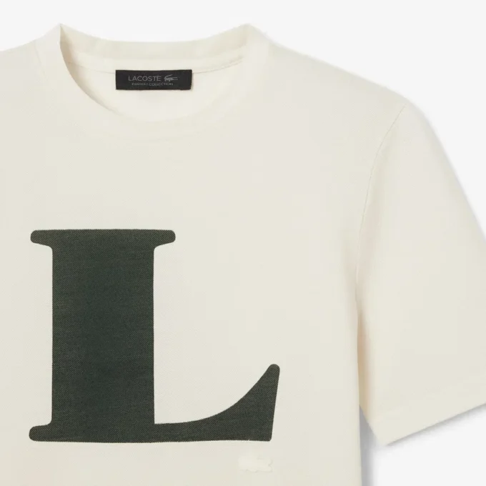 Runway-T-Shirt aus Seide mit Grafikprint