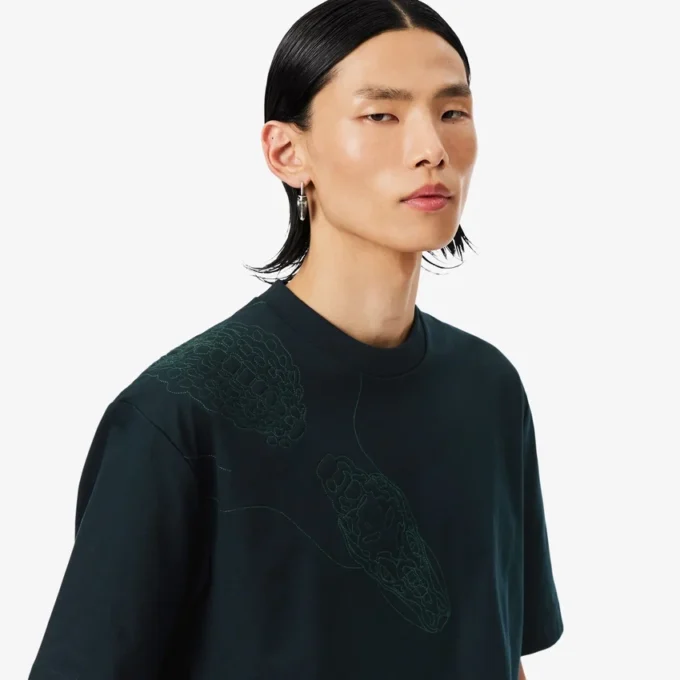 Runway T-Shirt mit gesticktem Krokodil