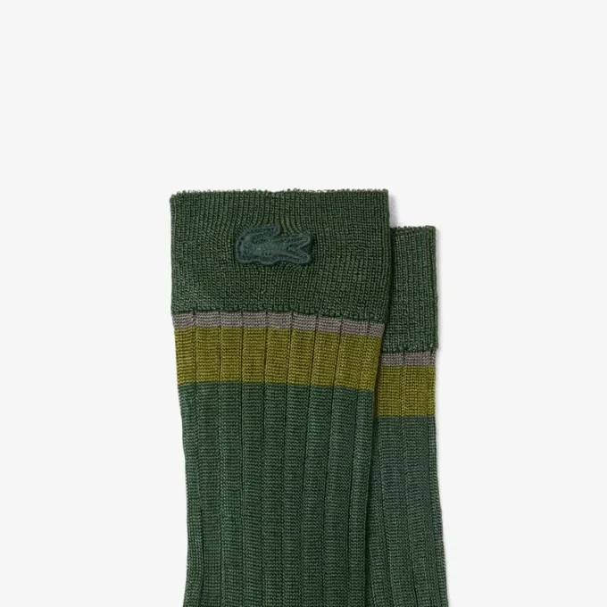 Runway Transparente gerippte Socken