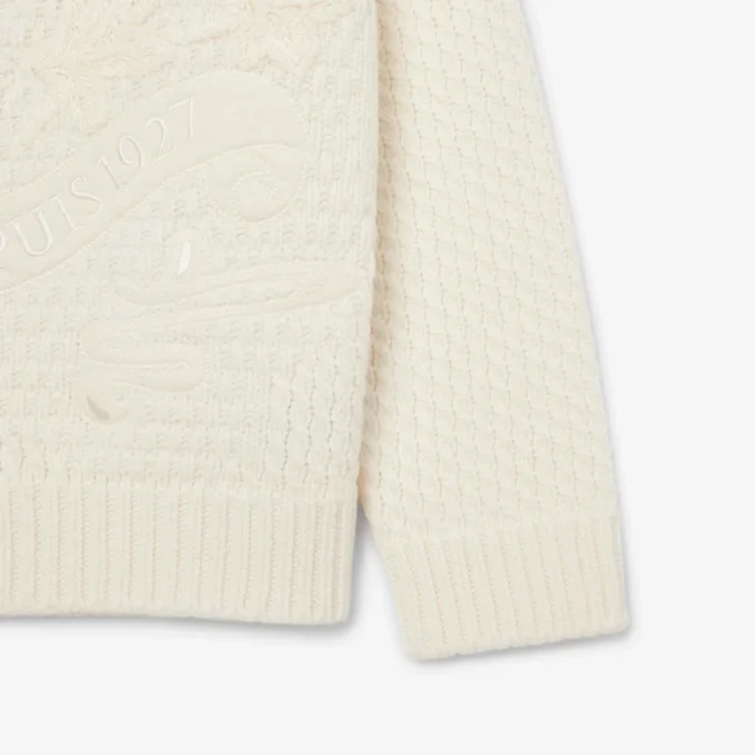 Runway-Wollpullover mit gesticktem Emblem
