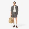 Shorts aus bedruckter Baumwoll-Blend-Mischung in lockerer Passform