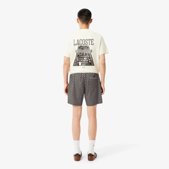 Shorts aus bedruckter Baumwoll-Blend-Mischung in lockerer Passform
