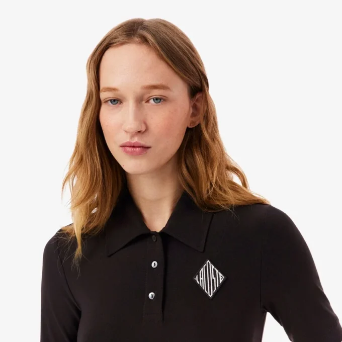 Slim Fit besticktes Poloshirt