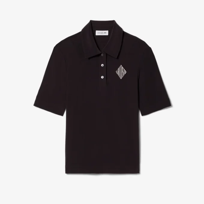 Slim Fit besticktes Poloshirt