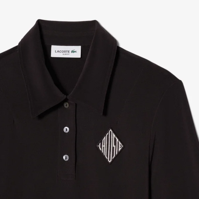 Slim Fit besticktes Poloshirt
