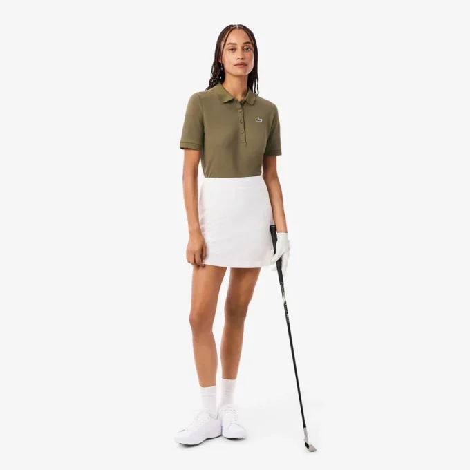 Slim-Fit-Golf-Poloshirt für Damen mit Temperaturregulierung