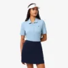 Slim-Fit-Golf-Poloshirt für Damen mit UV-Schutz und Stretch