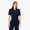 Slim-Fit-Golf-Poloshirt für Damen mit UV-Schutz und Stretch