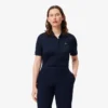 Slim-Fit-Golf-Poloshirt für Damen mit UV-Schutz und Stretch