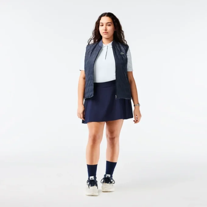 Slim-Fit-Golf-Poloshirt für Damen mit UV-Schutz und Stretch
