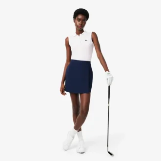 Slim-Fit-Golf-Poloshirt für Damen mit UV-Schutz und Stretch
