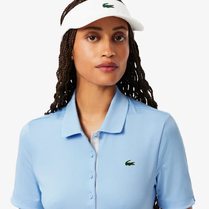Slim-Fit-Golf-Poloshirt für Damen mit UV-Schutz und Stretch