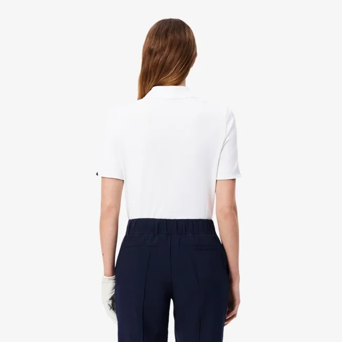 Slim-Fit-Golf-Poloshirt für Damen mit UV-Schutz und Stretch