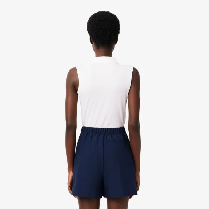 Slim-Fit-Golf-Poloshirt für Damen mit UV-Schutz und Stretch