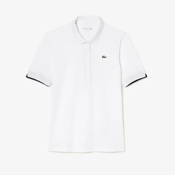 Slim-Fit-Golf-Poloshirt für Damen mit UV-Schutz und Stretch