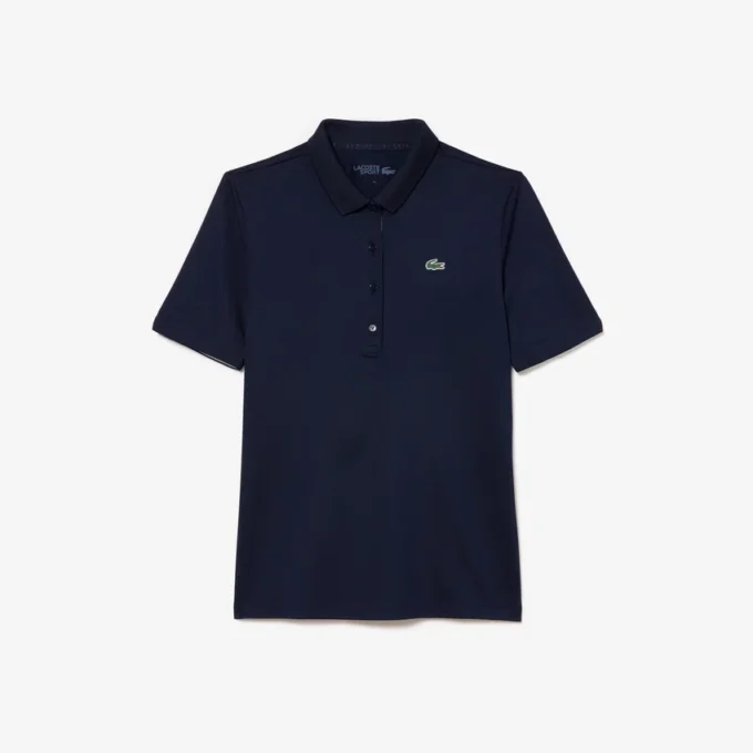 Slim-Fit-Golf-Poloshirt für Damen mit UV-Schutz und Stretch